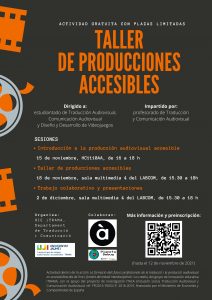Cartel del taller de producciones accesibles